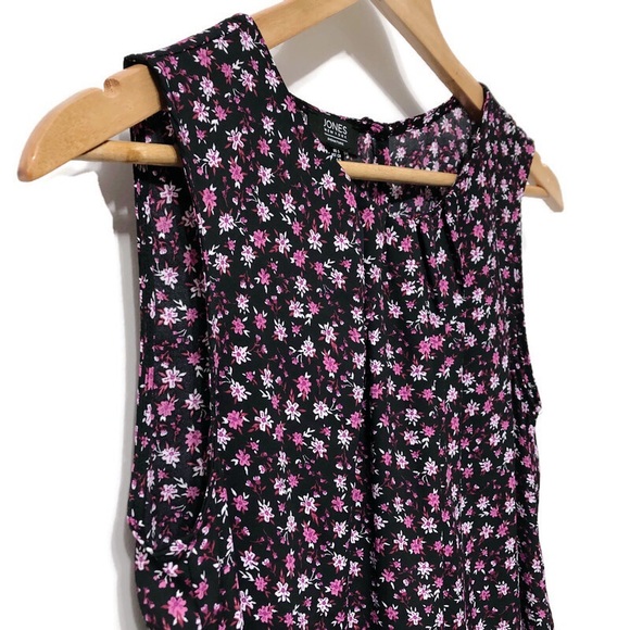 JONES NEW YORK Floral Sleeveless Blouse - Picture 3 of 14